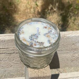 Handmade Soy Eucalyptus Mint Botanical Mason Jar Candle